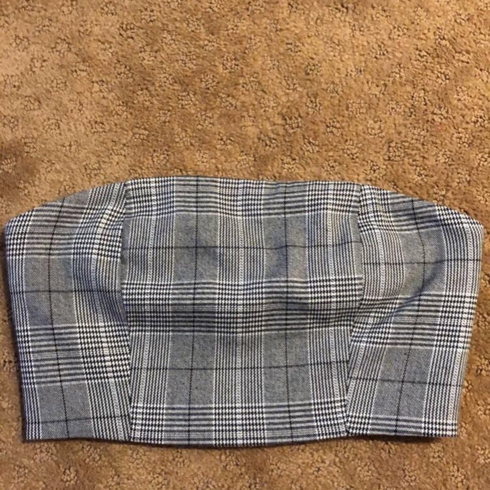 Plaid tube top